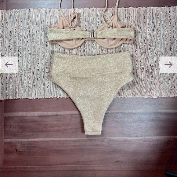 Pilot Gold Sparkle bikini bottoms and tops - Picture 8 of 12
